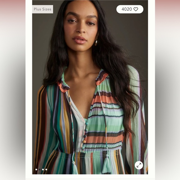 Anthropologie The Marais Printed Chiffon Maxi Dress - Picture 2 of 4